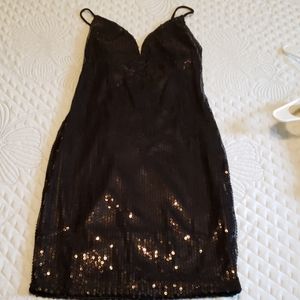 Black sequin dress